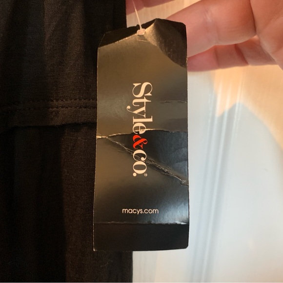 STYLE & CO Women’s Black Tiered Midi Skirt Large NWT - Picture 6 of 9